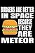 Burgers Are Better In Space Because They Are Meteor: Lined Writing Journal For Fans of Space Puns