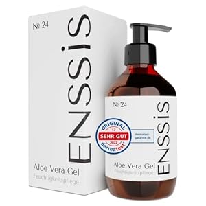ENSSIS BIO Aloe Vera Gel 250 ml vegan I 100% Natürlich & Rein I intensive Feuchtigkeitspflege für Gesicht, Körper…