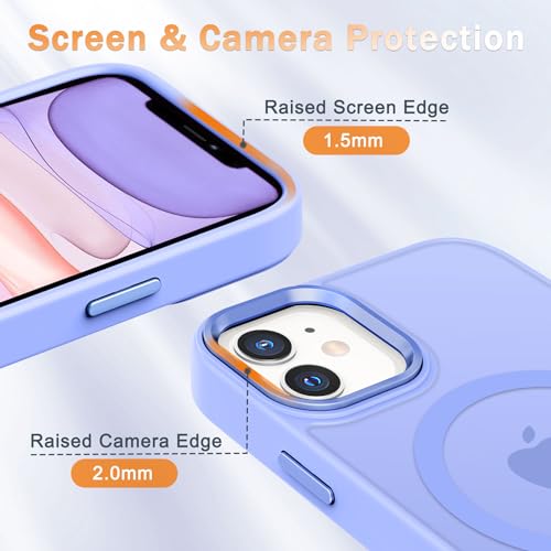 Image of for iPhone 12 Pro /iPhone 12 Case, Matte Magnetic Case, Lavender Purple