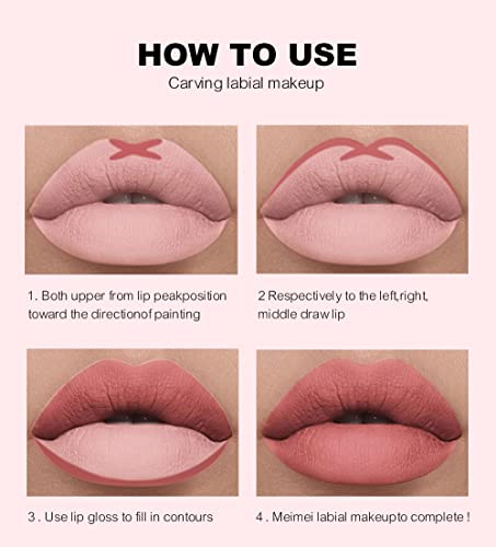 2Pcs Brown Lip Liner Pencil And Lipstick Set,Velvety Matte Creamy Lip Liner Pen Lip Gloss Matte Lipstick Lip Crayon Long Lasting Waterproof High Pigmented Lip Colors Not Fade No Smudge Lip Stain Makeup Gift Kit For Women Girls(#05) #TOP1