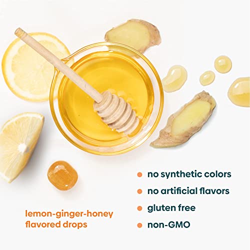 Image of UpSpring Stomach Settle for Moms Drops for Occasional Morning Sickness with Ginger, Lemon, Spearmint, and B6. Individually Wrapped Drops, 28 Ct(Packaging May Vary)