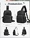 Crossbody Sling Backpacks Sling Bag for Men Women, Small Shoulder Backpack, Anti Theft One Strap Motorcycle Backpack, Mini Tactical Chest Bags Daypack for Casual Travel Hiking Gym Outdoor Sports Black