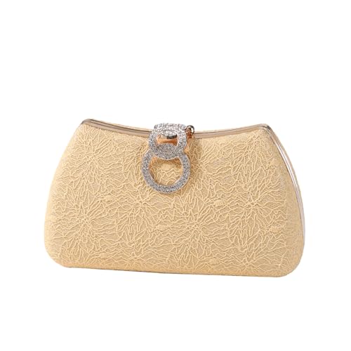 Image of Dreubea Women's Fashion Evening Bag Rhinestone Decrated Clutch Handbag with Chain