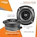 PRV AUDIO Super Tweeters for Car Audio, 3.5 Inch Bullet Tweeter Pair 240 Watts, PRV Tweeter TW350Ti-4 Slim Titanium Bullet PRO Shallow Tweeters Speakers 4 Ohm - Ultra Slim Easy to Mount