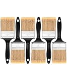 Bates- Paint Brushes, 3-Inch, 6 Pack, Plastic Handle Flat Paint Brushes for Walls, Furniture Paint Brush Set, Wall Paint Brushes for Painting Walls, Painting Brush for Paints, 3 Inch Paint Brush