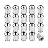 Sandfren 20PCS M14x1.5 Car Lug Nuts Set, Steel Closed End Vehicle Bulge Acorn Wheel Nuts, Anti-Rusting Automotive Replacement Lugnuts Accessories, Universal for Most Vehicles (Silver)
