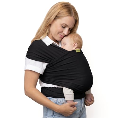 Boba Wrap Echarpe De Portage, Black – Le Modèle Original De L’Echarpe De Portage Extensible Pour Les Bébés, Parfaite Pour Les Nouveau-Nés Et Enfants...