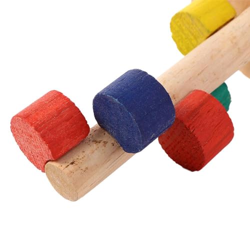 Brinquedos de escada de pássaros coloridos de madeira, papagaios de estimação, ponte de escalada, es