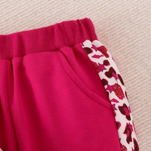 Image of Girls Clothes Fall Winter Toddler Outfits Leopard-print Hoodie Sweatshirt + Sweatpants 2 Piece Set 4-12 Years