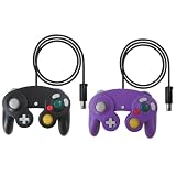 Artmavin 2 Pack for GameCube Controller for Wii/NGC | Wired with Rumble Classic Design - Black and Purple
