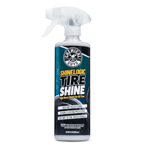 Chemical Guys ShineLogic Tire Shine, Deep Wet Black Shine, Safe for Cars, Trucks, Motorcycles, RVs & More, 20 fl oz
