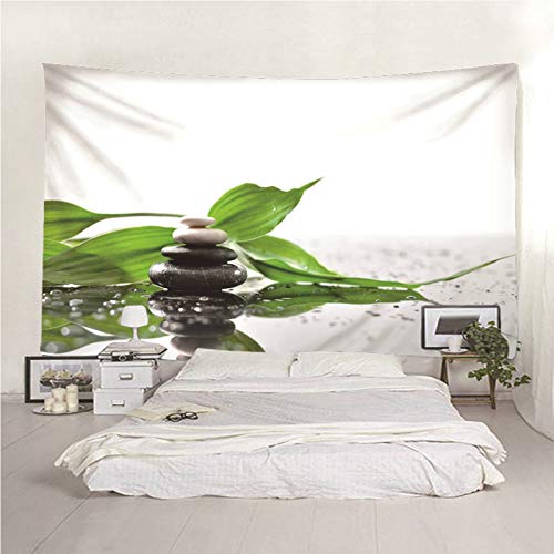 Tapiz de pared con estampado botánico de poliéster para salón o playa 7