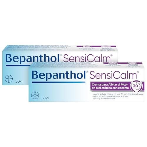 Bepanthol SensiCalm para Aliviar el Picor y Enrojecimiento de las Irritaciones Cutáneas en Solo 30 Minutos, Sin Cortisona, Formato Ahorro 2 x 50 g
