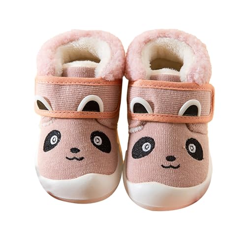 Generisch - Bowlingschuhe für Mädchen, Größe 3, Baby, Mädchen, Jungen, Sneaker, Winter, rutschfest, Karte, Panda, Cartoon, warm, Kleinkind, weiche Unterseite, Schuhe, Stiefel, Kleinkinder, Jungen, rose, 23 EU
