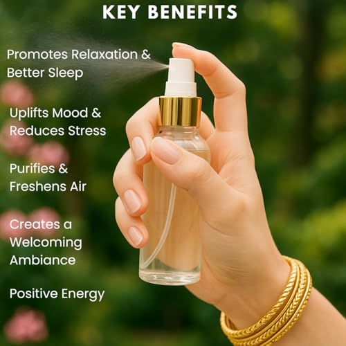 Image of Marigold Aromatic Mist Air Freshener Spray 100ml For Inviting Positive Energy & Mental Calm | Toxin-Free Natural Purifying Room Freshener | Aromatherapy for Home, Spiritual, Meditation, Yoga