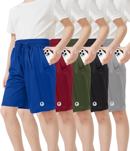OCYMA 5 Pack Boys Athletic Shorts with P…