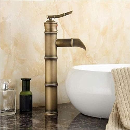 Robinet de salle de bains bambou mitigeur lavabo vintage chaud froid