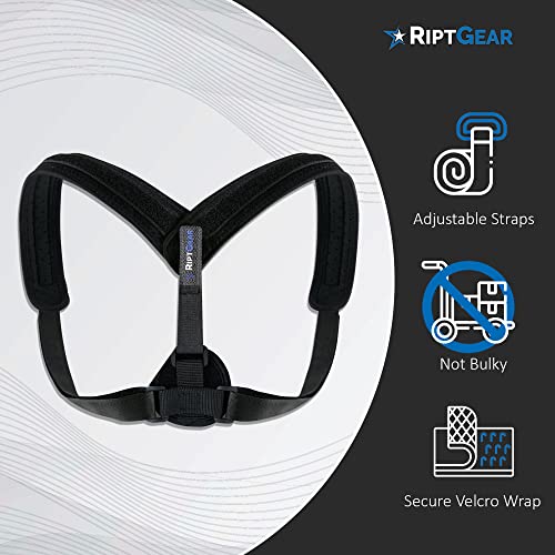 Riptgear Posture Corrector For Women And Men - Adjustable Back Brace For Posture Correction - Back Straightener Trainer Posture Strap With Shoulder Support #TOP5