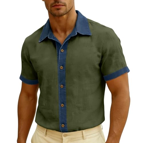 Chemise Homme Manches Longues Hawaïenne Rouge et T-Shirt Rose Décontracté