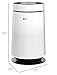LG PuriCare 360-Degree Single Air Purifier with Clean Booster, ThinQ Wi-Fi and Voice Control (AS330DWR0), 310 sq. ft, White