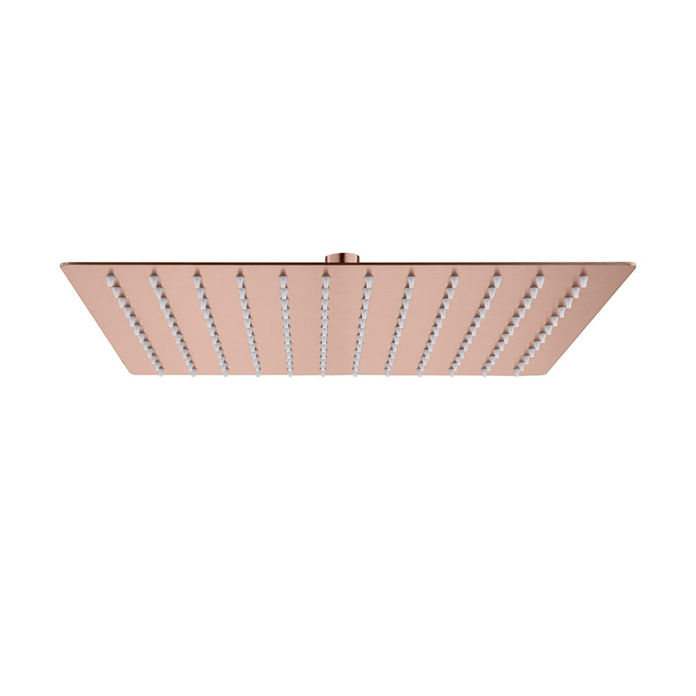 Aloni Regendusche Kopfbrause Quadrat Kupfer gebürstet 30 x 30 cm