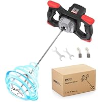 IMAYCC 2100W Rührwerk Mörtelrührer Elektrischer Beton Mischer Mörtelmischer M14 6 Geschwindigkeits Rührer Elektrisch Beton Farb und Mörtelrührer Handrührgerät Beton Für Bitumen Zementschlam (Schwarz)