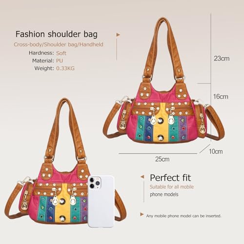 Bolso tote de moda para mujer en cuero sintético PU miniatura 3