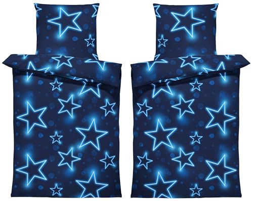 one-home Bettwäsche Mikrofaser Garnitur Bettbezug modern viele Muster mit...