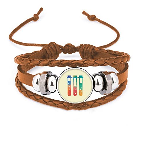 Bracelet en cuir avec tubes à essai le cadeau insolite idéal