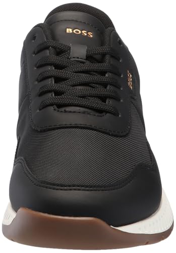 Image of BOSS Men's Leather Mix Low Top Sneaker | Casual Shoes