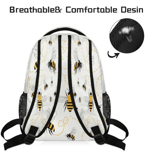Mochila escolar ligera con panel transpirable de panal de abeja para portátil 15.6 4