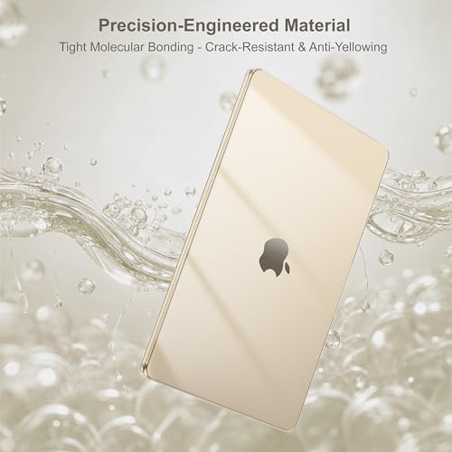 Image of MOSISO Compatible with MacBook Air 13 inch Case M5 2026 M4 2025 M3 M2 2024-2022 A3449 A3240 A3113 A2681,Hard Shell&Keyboard Cover&Screen Film&Pouch for MacBook Air 13.6 inch Case, Crystal Starlight