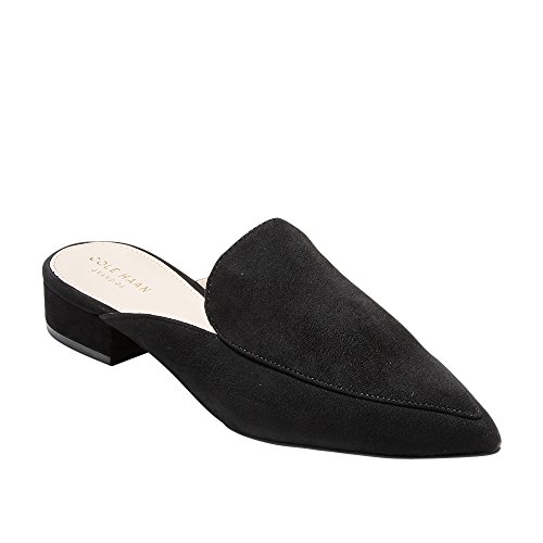 Cole Haan Cole Haan Women's Piper Mule Loafer, Black Suede, 5.5 C US