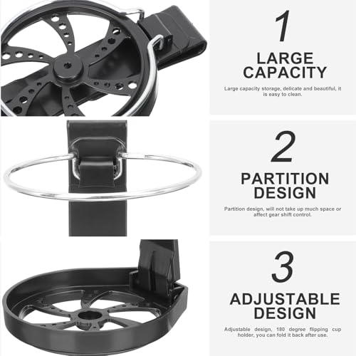 Set de 3 organizadores portavasos para auto negro miniatura 3