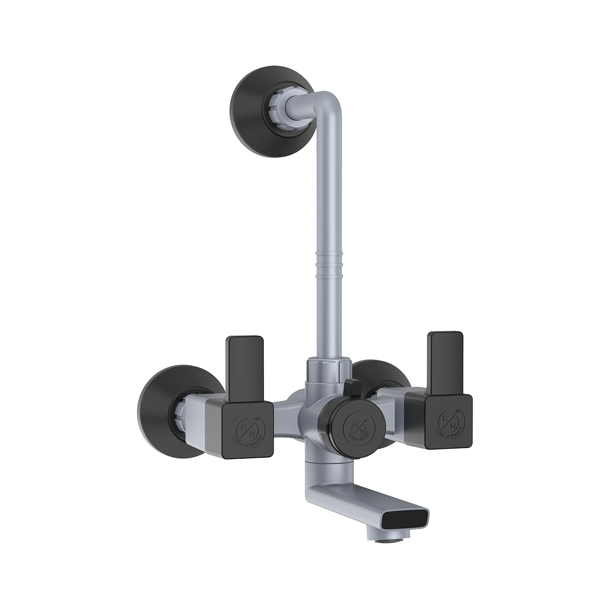 RN PTMT Superior Plastic 3 in 1 L-Bend Wall Mixer Tap for Bathroom for Hot & Cold Provision to Connect Overhead Shower (Metallic-Grey-Black-Dual)_RNVIR09B19 Wall Mixer Faucet (B0CWV9FM8X) Amazon Price History, Amazon Price Tracker