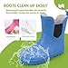 Hehainom Boys Rain Boots Toddler Kids Rain Boots Size 12Blue Waterproof Rainboots Easy-on Light Weight Chelsea Rain Shoes