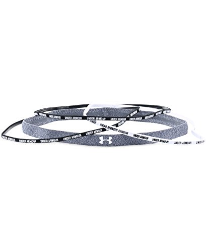 Under Armour Women's Wordmark Headbands - 4 Pack, Black/White, One Size Fits All