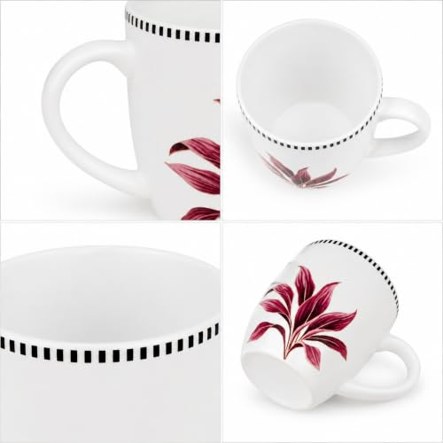 Image of Vistas Orchid Ceramic Mug Set of 4 for Coffee, 500ml Each | Microwave & Dishwasher Safe Coffee Mug | Matte Finish Coffee Cup | Mug Set, Perfect for Every Occasion, Coffee Cups & Mugs