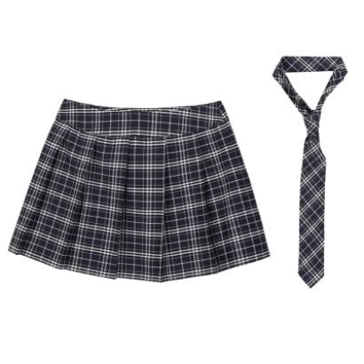 Women Summer Pleated Skirts Low Waist Mini Skirt Harajuku Preppy Style Plaid Skirts with Tie