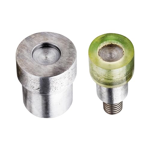 Trimming Shop Doble Tapa Remaches Ajuste Troqueles para Universal Mano Verde Máquina Prensa Bricolaje Proyectos, Artesanía en Piel, Creación Bolso, Reparación & Costura Ropa, 8mm