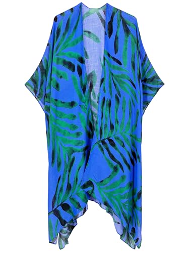 Image of Spicy Sandia Kimonos for Women Floral Beach Cover Up Loose Swimsuit Bathing Suit Coverup Cardigan for Summer Swimwear