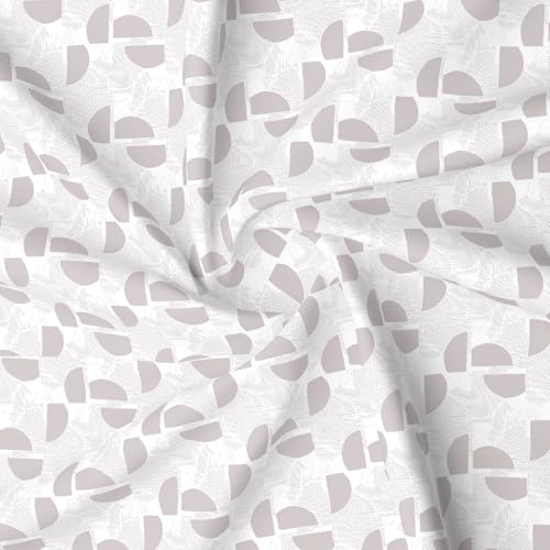 Image of Layers 100% Cotton Bedsheet for King Size Bed | Lumina Floret Collection | 144 TC Soft & Breathable | Printed with 2 Pillow Covers | Wrinkle Free & Colorfast | 3 Piece Bedding Set - Grey & White