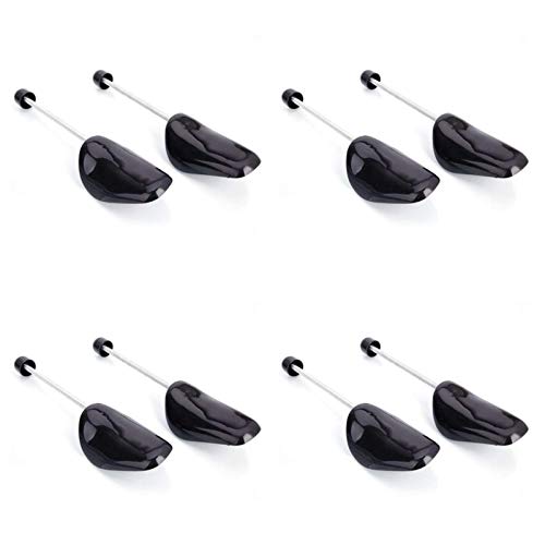 YIWANFUMEN 10 Pairs Plastic Shoe Tree Stretcher Shaper for Men Adjustable Length Shoes Spring Holder Shaper Support (Black)