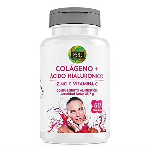Colágeno +Ácido Hialurónico -Aquisana  | Zinc y Vitamina C   |Alérgenos: pescado-60 Cápsulas