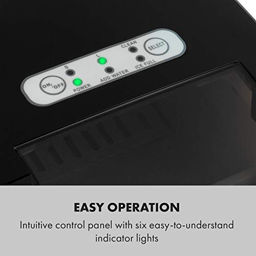Klarstein Arctic Porter Eiswürfelmaschine Klein, Mini, für Große & Kleine Eiswürfel, 2L Eiswürfelbereiter, mit Touch Control, Selbstreinigend, 12kg/24h – Bild 7