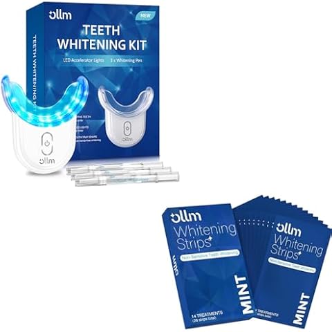 Teeth Whitening Kit with LED Light and Teeth Whitening Strip Cover