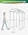 FAHKNS 7FT Garden Arch Trellis for Climbing Plants Outdoor, Polyethylene-Coated Cucumber Trellis, Extra Tall with Flange Stainless Steel Garden Trellis Arch for Vegetables/Grape