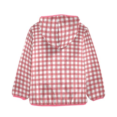 GuoChe Red Buffalo Plaid Scotland Toddler Fleece Jacket2
