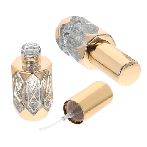 KESYOO 2個 透明ガラス香水スプレーボトル 詰め替え用軽量ミスト噴霧器 携帯便利でエレガントなデザイン 女性向け旅行用調香容器