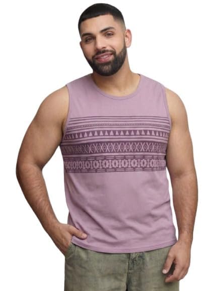 Image of Rigo Stylish Cotton Printed Vest for Men | Round Neck,Regular Fit, Sleeveless T-Shirt Vest for Men | Casual Innerwear Sando for Men & Boys - Perfect for Workouts Gym, Vacations, and Beaches